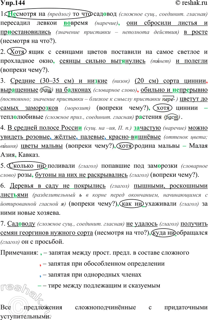 Изображение 144. Спишите, расставляя пропущенные знаки препинания и раскрывая скобки. Заключите в овал средства связи придаточного предложения с главным. В каждом сложном...