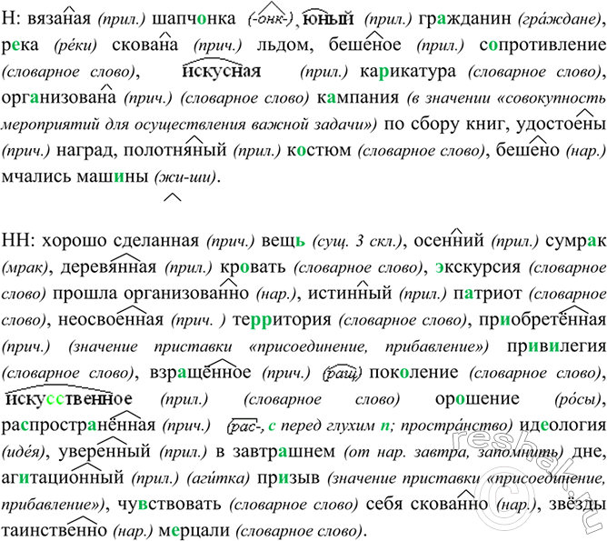 Изображение 40 Запишите, распределяя сочетания слов на две группы в зависимости от написания н или пн в словах. Вставьте пропущенные буквы, раскройте скобки. Укажите, к какой части...